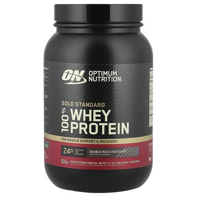 Gold Standard® 100% сывороточный протеин, двойной насыщенный шоколад, 1.98 lb (899 g)