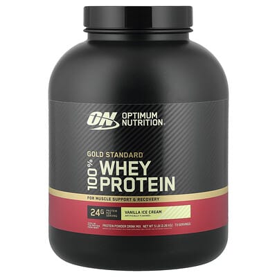 Gold Standard® 100% Whey, ванильное мороженое, 5 lb (2.26 kg)