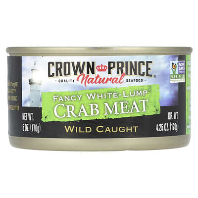 Мясо краба White-Lump, дикий улов, 6 oz (170 g)