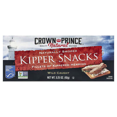 Kipper Snacks, Naturally Smoked, 3.25 oz (92 g)