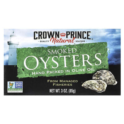 Копченые устрицы в оливковом масле, 3 oz (85 g)