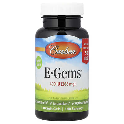 E-Gems®, 268 mg (400 IU), 140 мягких капсул