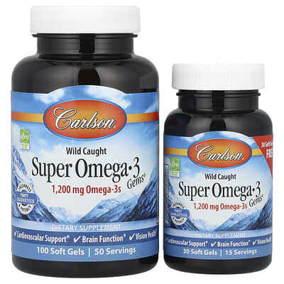 Wild Caught Super Omega-3 Gems®, 100 + 30 мягких капсул