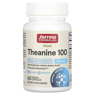 Веганский теанин 100, 100 mg, 60 веганских капсул