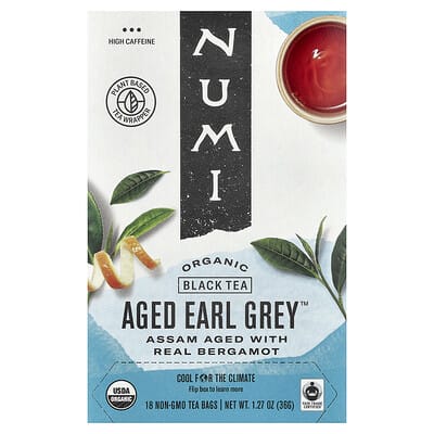 Organic Black Tea, Aged Earl Grey™, 18 Tea Bags, 1.27 oz (36 g)