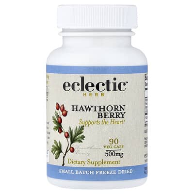 Боярышник для поддержки сердца, 500 mg, 90 веганских капсул