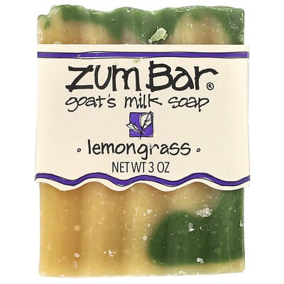 Zum Bar®, кусковое мыло на козьем молоке, лемонграсс, 3 oz