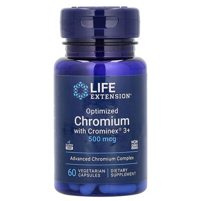 Оптимизированный хром с Crominex® 3+, 500 мкг, 60 вегетарианских капсул