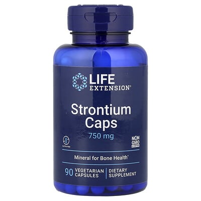 Стронций Life Extension, 90 вегетарианских капсул (250 mg per Capsule)