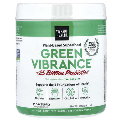 Пробиотики Green Vibrance® +25 Billion, версия 21.0, 5.82 oz (165 g)