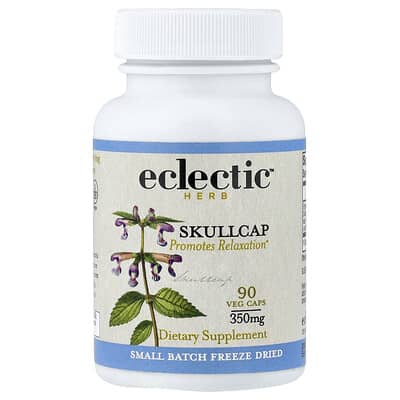 Eclectic Herb Skullcap, способствует расслаблению, 350 mg, 90 вегетарианских капсул