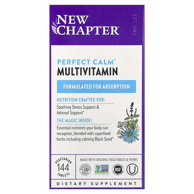 Мультивитамины New Chapter Perfect Calm™, 144 вегетарианские таблетки