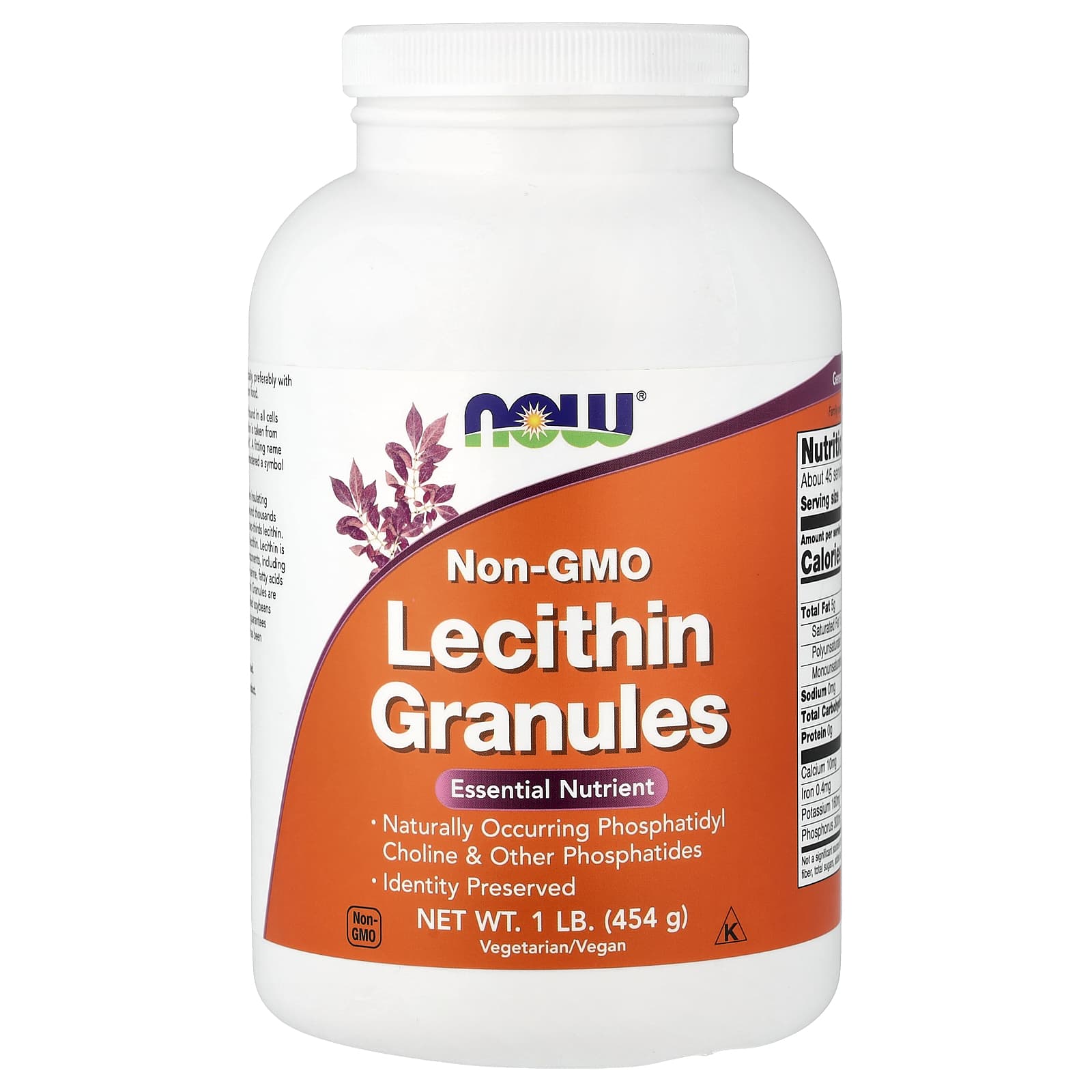 NOW Foods Лецитин в гранулах, 1 lb (454 g)