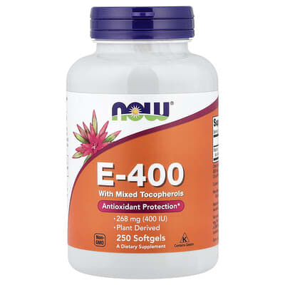 E-400 with Mixed Tocopherols, 268 mg (400 IU), 250 Softgels