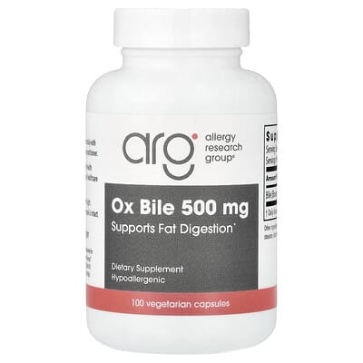 Ox Bile, 500 mg, 100 вегетарианских капсул