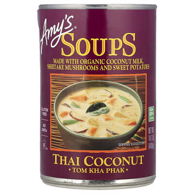 Суп, Тайский кокосовый, Tom Kha Phak, 14.1 oz (400 g)