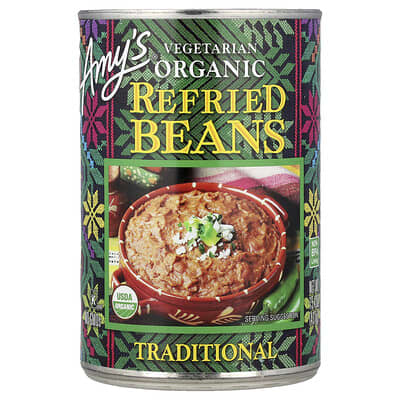 Organic Vegetarian Refried Beans, Traditional, 15.4 oz (437 g)