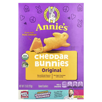 Cheddar Bunnies, Baked Crackers, Original, 7.5 oz (213 g)