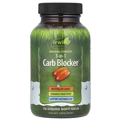 3-In-1 Carb Blocker®, максимальная сила, 75 жидких мягких капсул