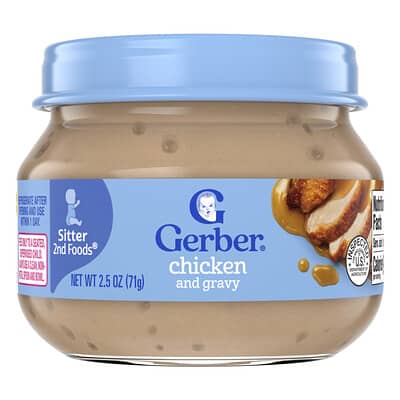 Gerber 2nd Foods®, Пюре, курица с подливкой, 2.5 oz (71 g)