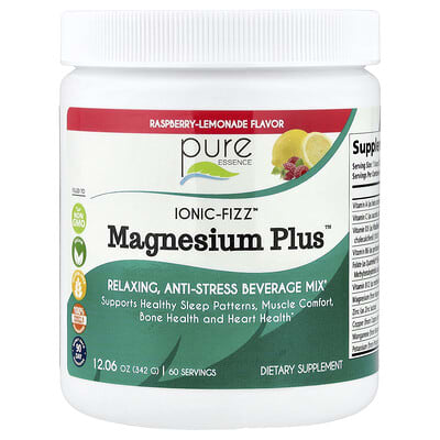 Напиток Pure Essence lonic-Fizz™, Magnesium Plus™, Raspberry Lemonade, 12.06 oz (342 g)