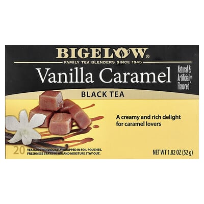Bigelow черный чай Vanilla Caramel 20 чайных пакетиков 1.82 oz (52 g)