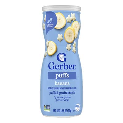 Puffs, воздушный снек, 8+ месяцев, банан, 1.48 oz (42 g)