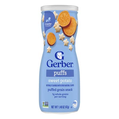 Puffs, Puffed Grain Snack, 8+ Months, Sweet Potato, 1.48 oz (42 g)
