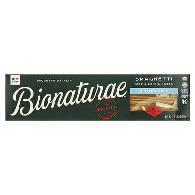 Gluten Free Rice & Lentil Pasta, Spaghetti, 12 oz (340 g)