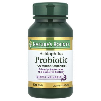 Nature's Bounty Acidophilus Probiotic, 120 таблеток (0.5 mg на таблетку)