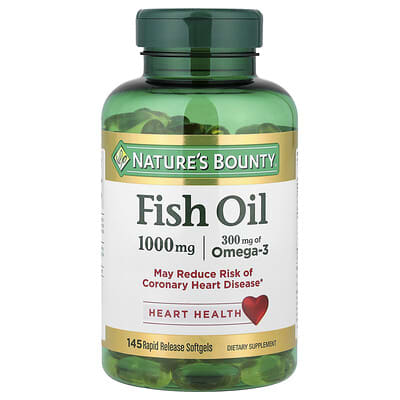 Nature's Bounty рыбий жир, 1,000 mg, 145 быстрорастворимых мягких капсул