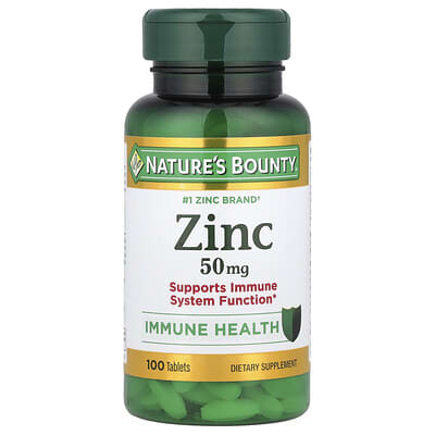 Zinc, 50 mg, 100 Tablets