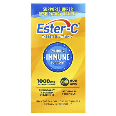 Ester-C®, Maximum Strength, 1,000 mg, 120 Vegetarian Coated Tablets