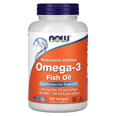 Рыбий жир Omega-3, 200 мягких капсул