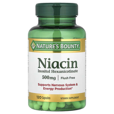 Ниацин без эффекта прилива, 500 mg, 120 капсул