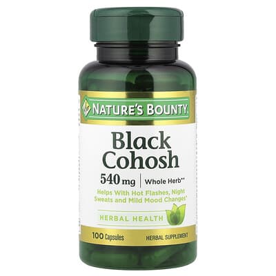 Black Cohosh, 540 mg, 100 Capsules черная кобзу