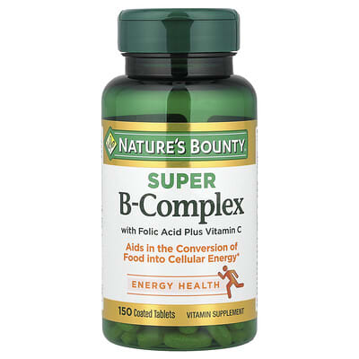 Super B-Complex с фолиевой кислотой и витамином C, 150 покрытых таблеток