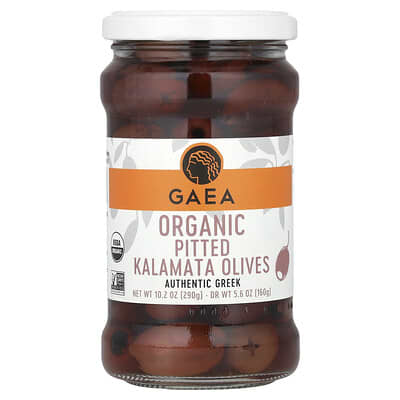 Gaea Органические оливки Каламата без косточек, 10.2 oz (290 g)