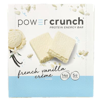 Энергетический протеиновый батончик Power Crunch®, французский ванильный крем, 12 шт., 1.4 oz (40 g) каждый