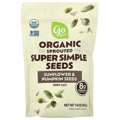 Go Raw Органические пророщенные семена Sunflower & Pumpkin, 14 oz (397 g)