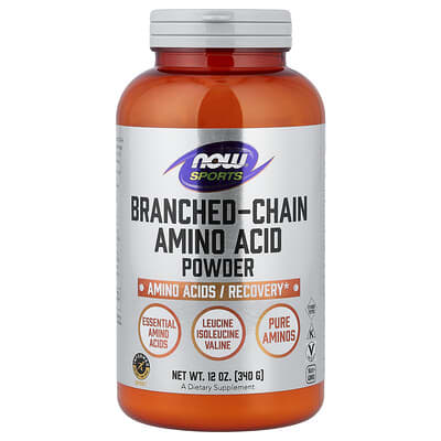 NOW Foods Порошок аминокислот с разветвленной цепью для спорта, 12 oz (340 g)