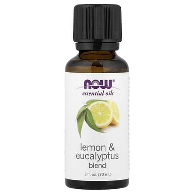 NOW Foods эфирные масла, смесь лимона и эвкалипта, 1 fl oz (30 ml)