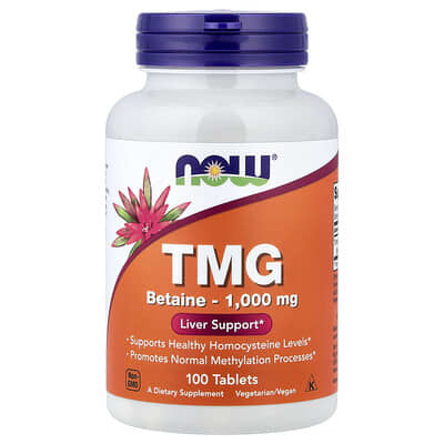 TMG, 1,000 mg, 100 таблеток