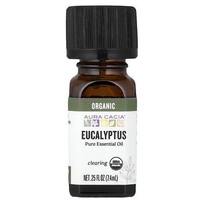 Эфирное масло Eucalyptus, органическое, 0.25 fl oz (7.4 ml)