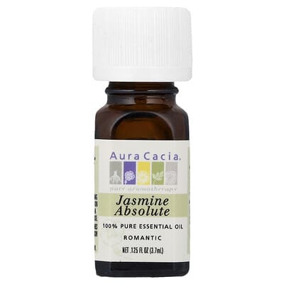 100% Pure Essential Oil, Jasmine Absolute, 0.125 fl oz (3.7 ml) эфирное масло жасмина