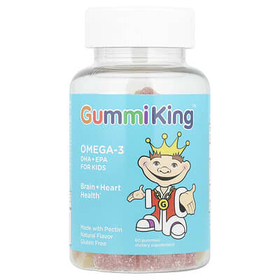 Omega-3 DHA + EPA для детей, клубника, апельсин и лимон, 60 жевательных мармеладок (35 mg на мармеладку)