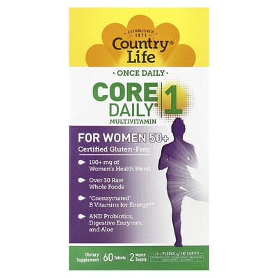Core Daily® Мультивитамины для женщин 50+, 60 таблеток