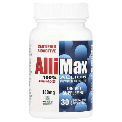 100% порошок аллицин, капсулы, 180 mg, 30 вегетарианских капсул