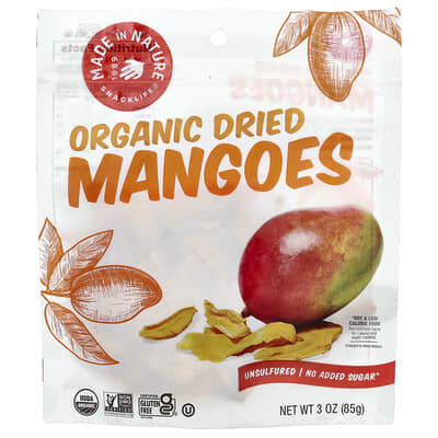 Сушеный манго Made in Nature, органический, 3 oz (85 g)