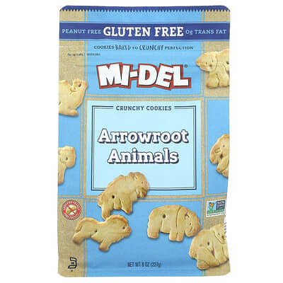 Mi-Del Cookies Печенье Crunchy Cookies Arrowroot Animals 8 oz (227 g)